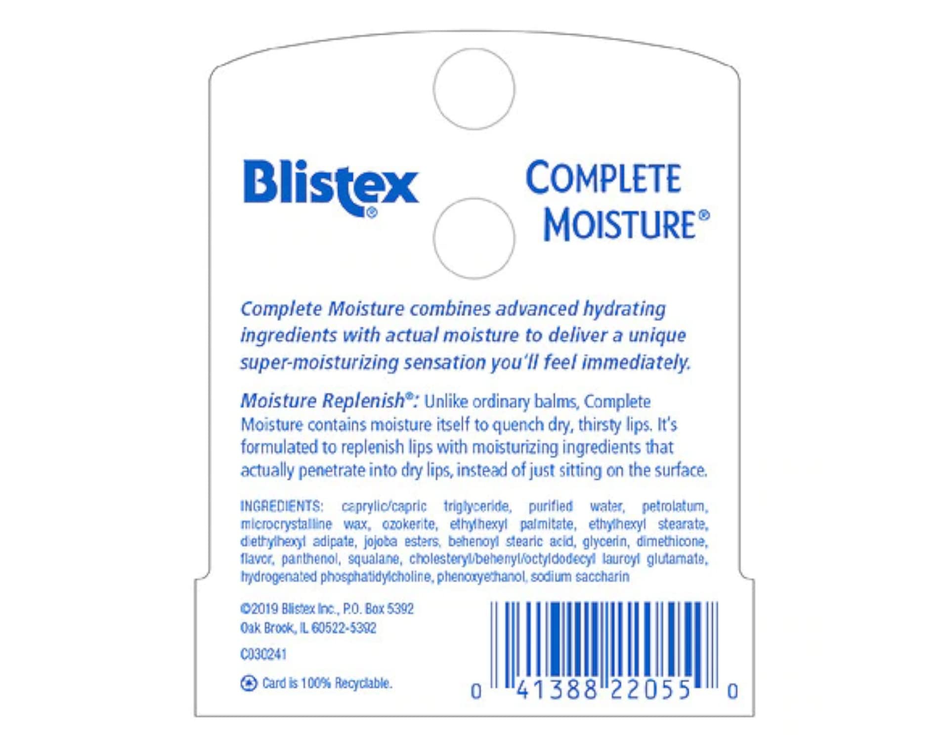Blistex Complete Moisture Lip Protectant 0.15 oz — Pack of 6