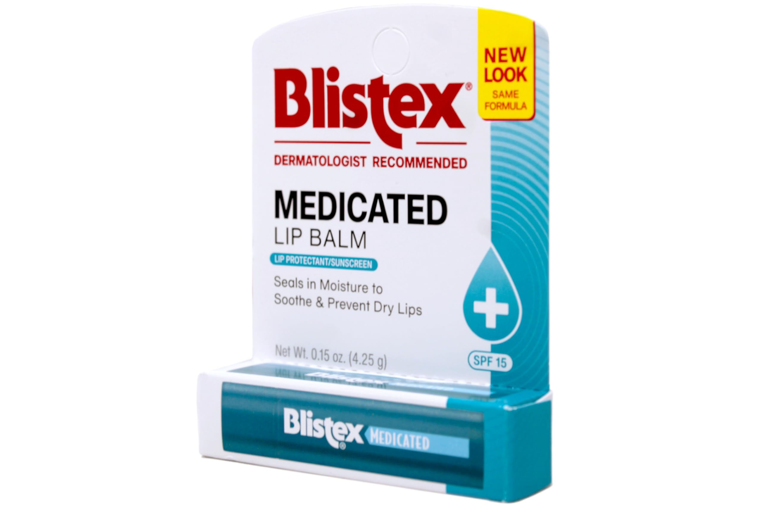 Blistex Medicated Lip Balm SPF 15 (0.15 oz) — Hydrating Lip Care, Pack of 24