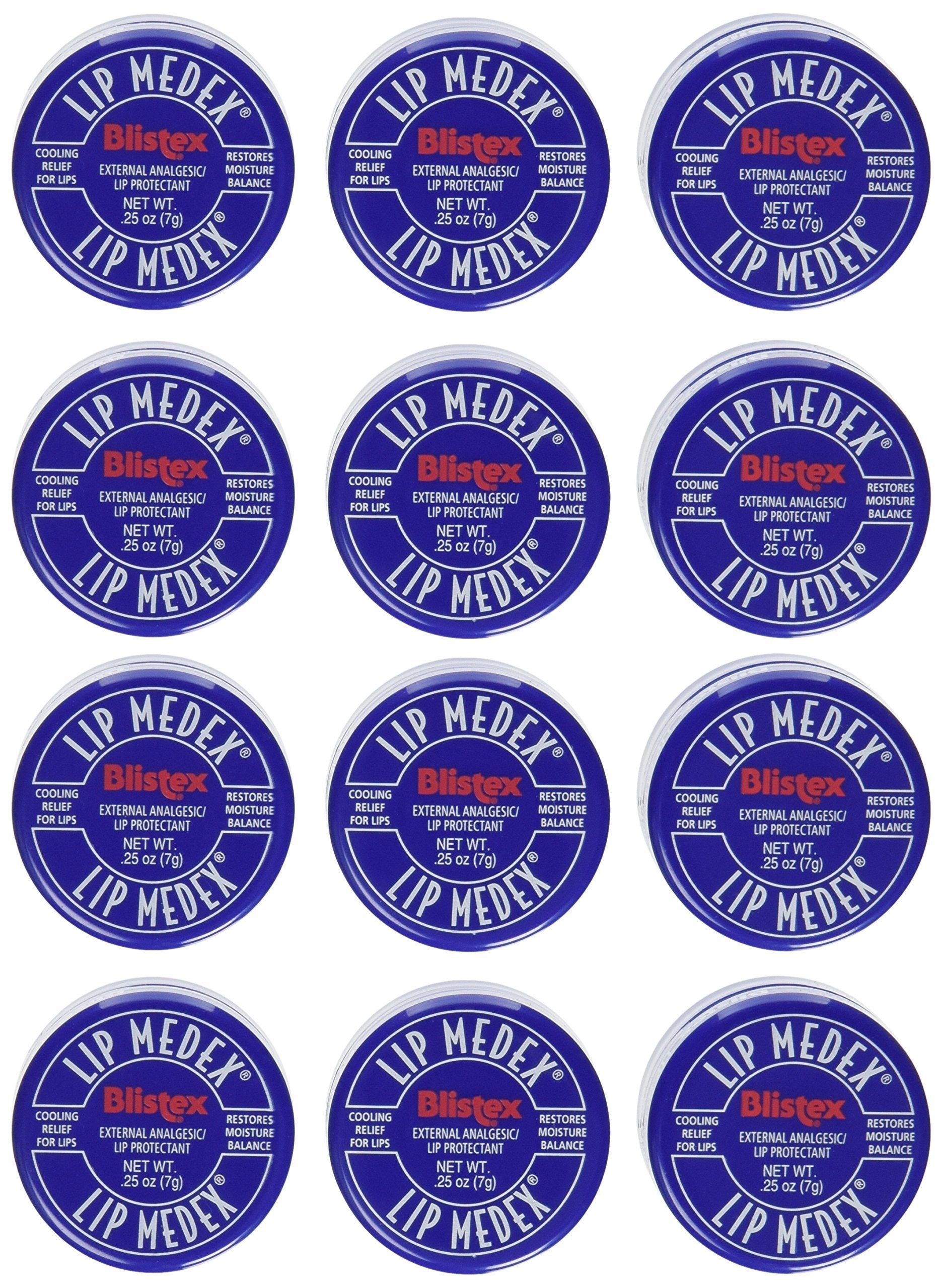 Blistex Lip Medex Moisturizing Lip Balm – 0.25 oz Tubes (Pack of 12)
