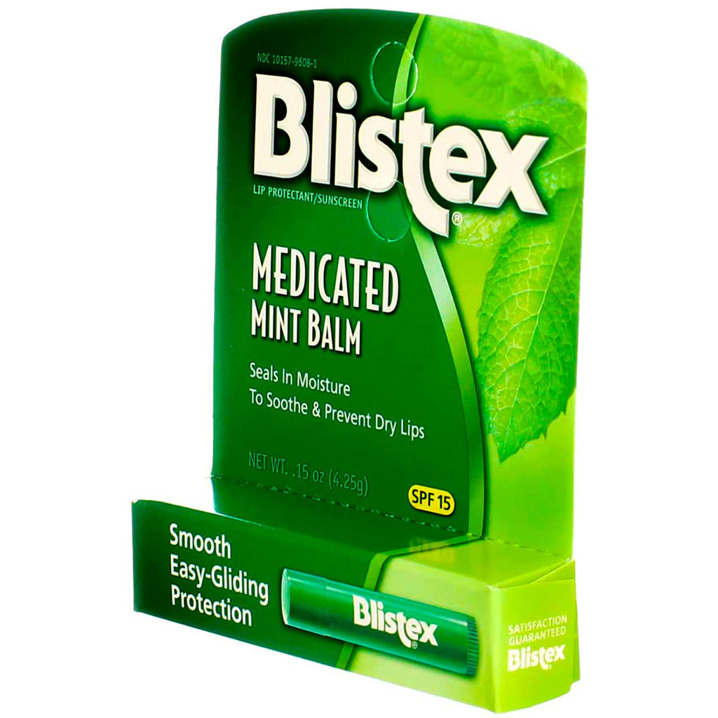 Blistex Medicated Mint Balm SPF 15 0.15 oz — Pack of 12