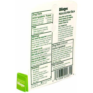 Blistex Medicated Mint Balm SPF 15 0.15 oz — Pack of 12