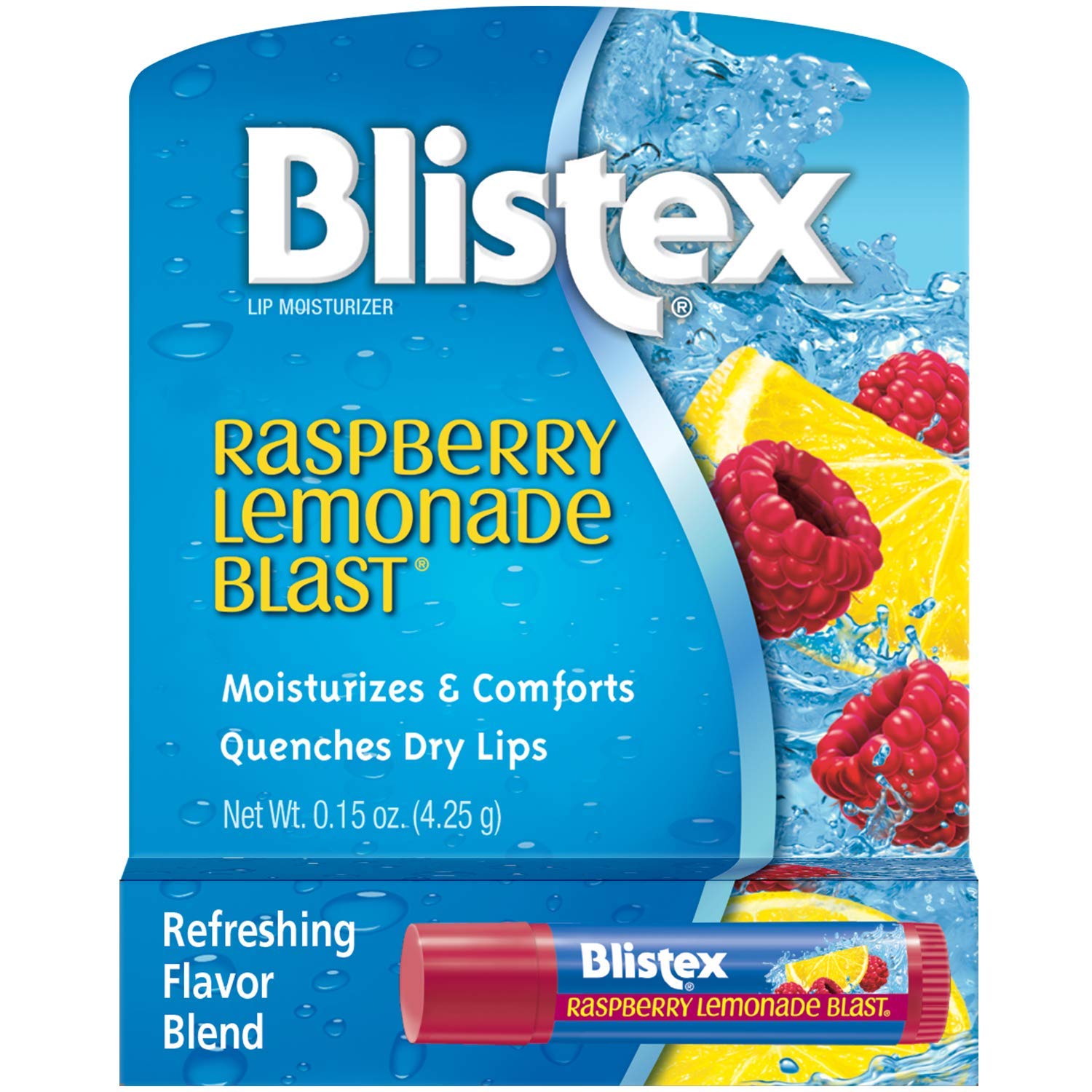 Blistex Raspberry Lemonade Blast Lip Balm – 0.15 oz, Pack of 12 | Hydrates & Refreshes