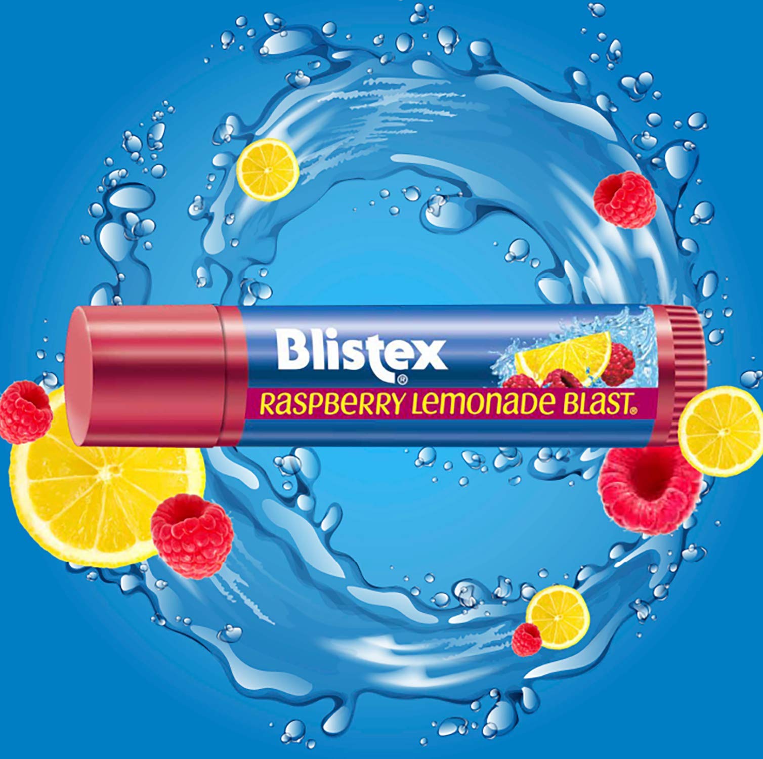 Blistex Raspberry Lemonade Blast Lip Balm – 0.15 oz, Pack of 12 | Hydrates & Refreshes