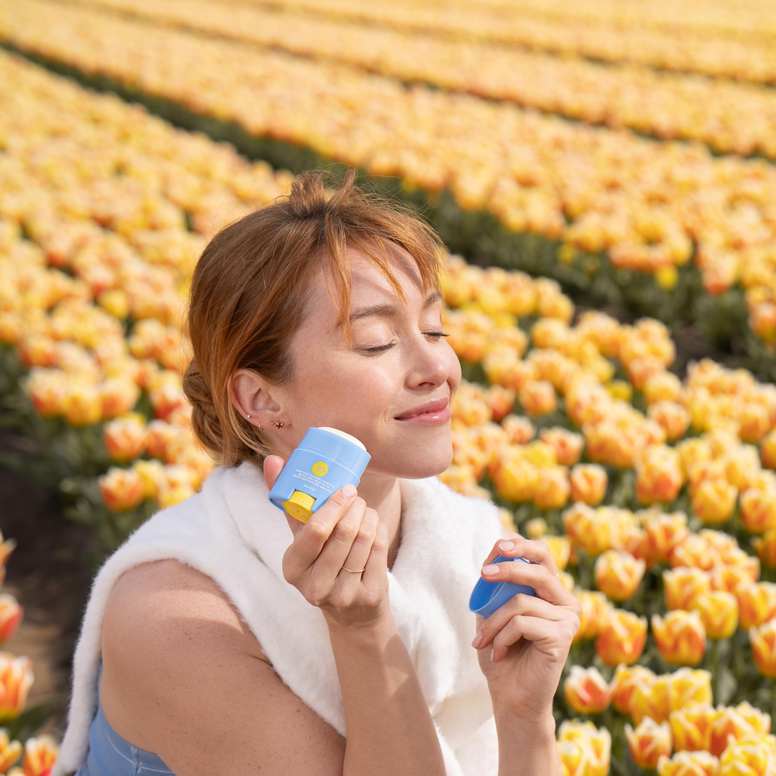 Bloomeffects Tulip Dew Shield & Glow SPF Sunstick - Mineral SPF 50, Water-Resistant 80 Minutes, Cruelty-Free