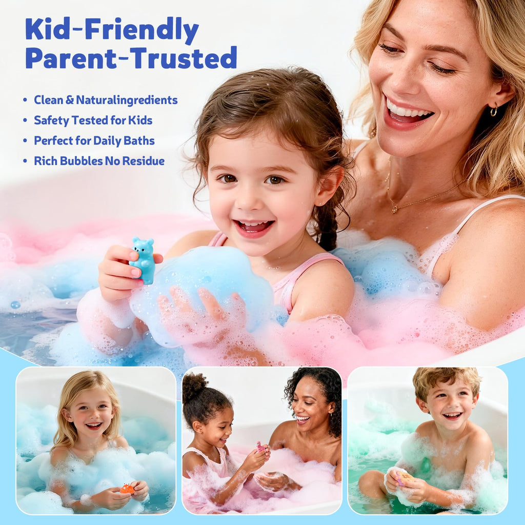 BloomFizzy 40 Kids Bath Bombs with Surprise Inside – Ocean & Jungle Animal Toys Gift Set