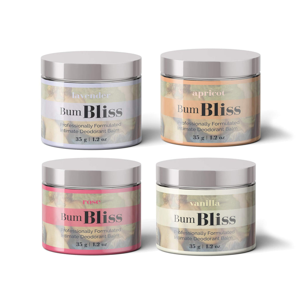Bum Bliss Intimate Deodorant Balm (Vanilla) — Odor Neutralizer for Bum, Privates & Armpits | No Peroxide, No Rinse | Gentle Leave-In