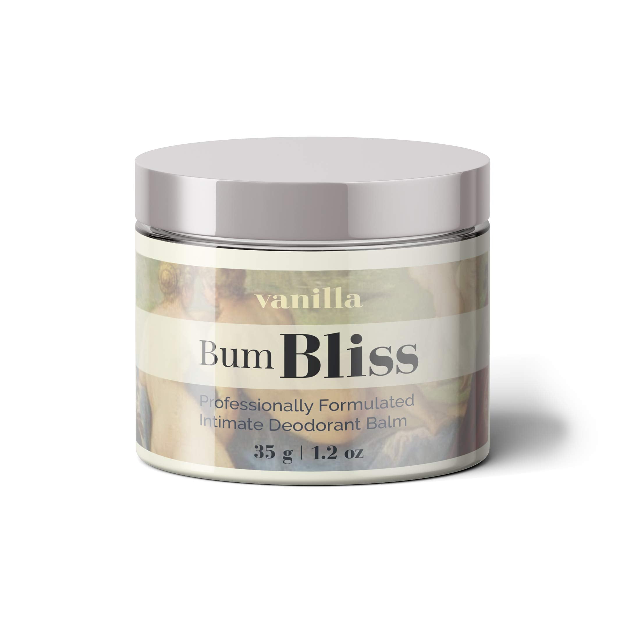 Bum Bliss Intimate Deodorant Balm (Vanilla) — Odor Neutralizer for Bum, Privates & Armpits | No Peroxide, No Rinse | Gentle Leave-In