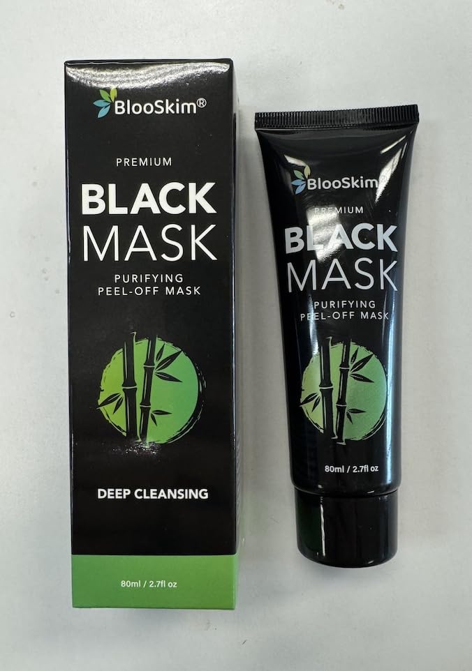 Blooskim Blackhead Remover Mask – Charcoal Peel Off Face Mask for Oily & Combination Skin, 2.8 oz