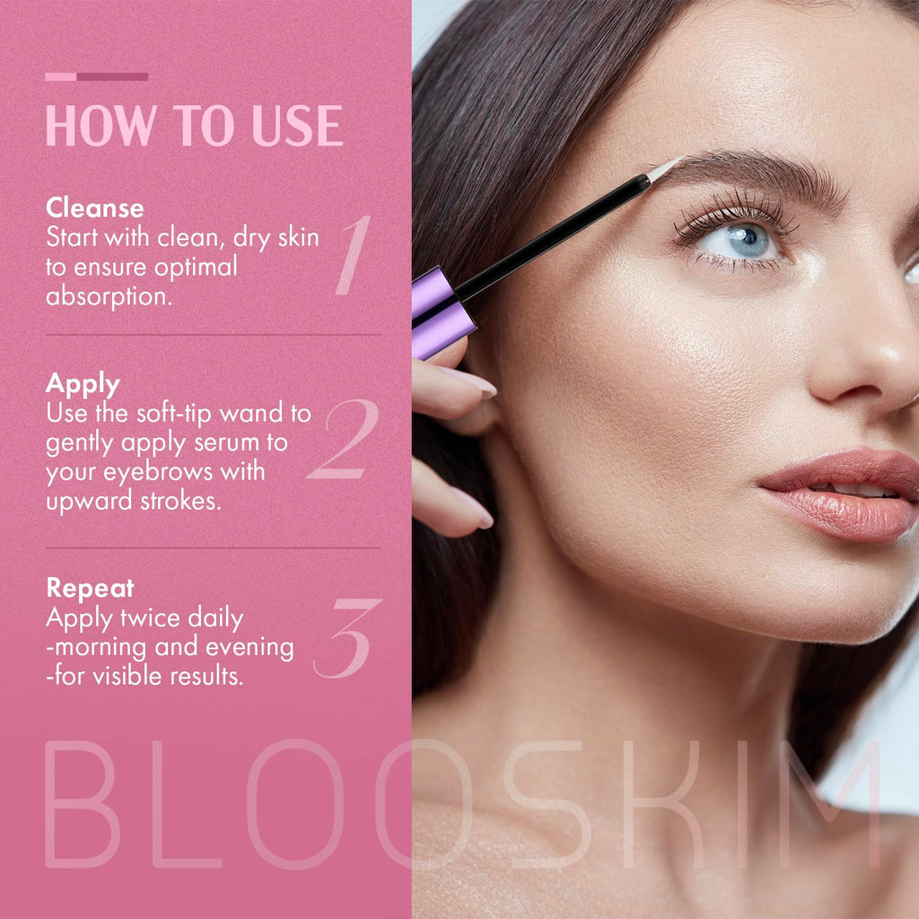 Blooskim Eyebrow Growth Serum – Fuller Brows for Women & Men