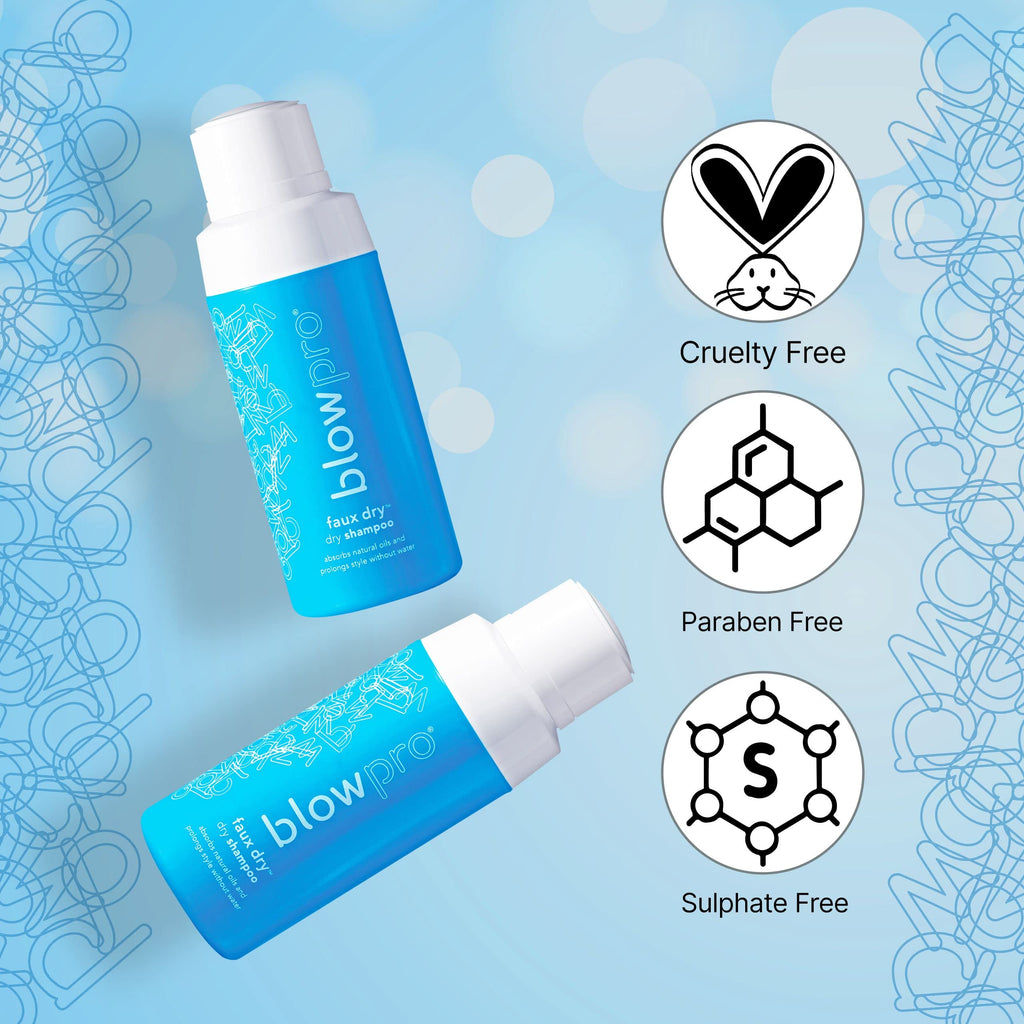 blowPro Faux Dry Shampoo Powder – No Water, Oil & Buildup, Volume & Shine | Travel Size 1.7oz