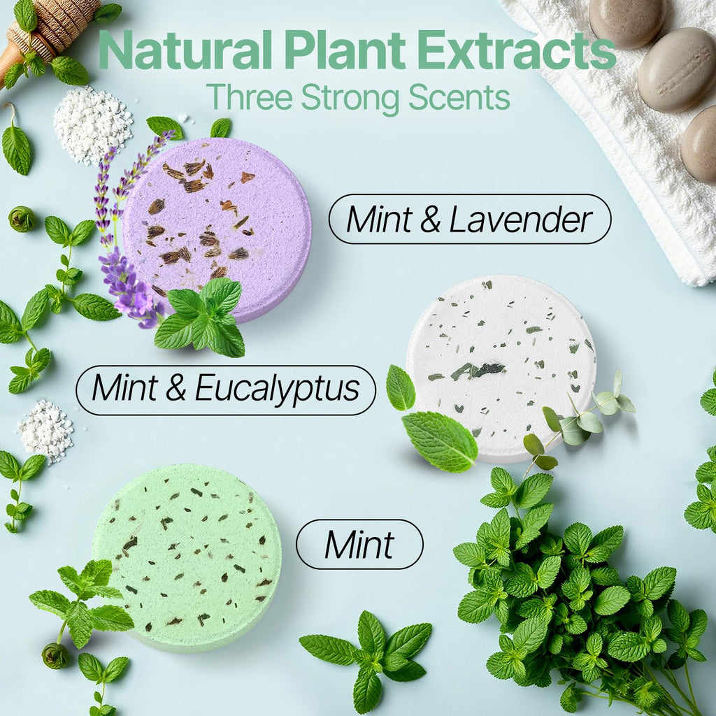 BLRIET Shower Steamers Aromatherapy 18-Pack – Mint & Lavender, Relaxation & Stress Relief