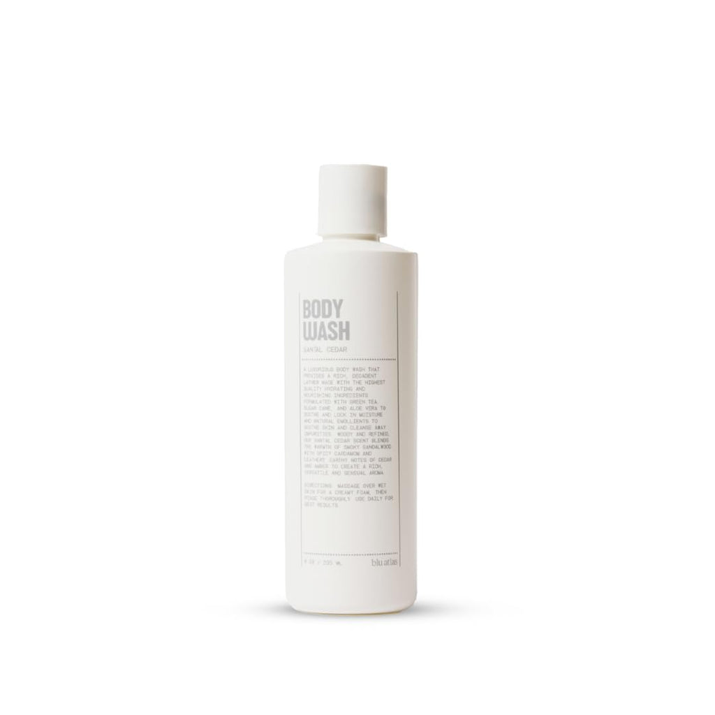 Blu Atlas Body Wash, 8 oz – Sulfate-Free Moisturizing Gel for Men | Santal Cedar