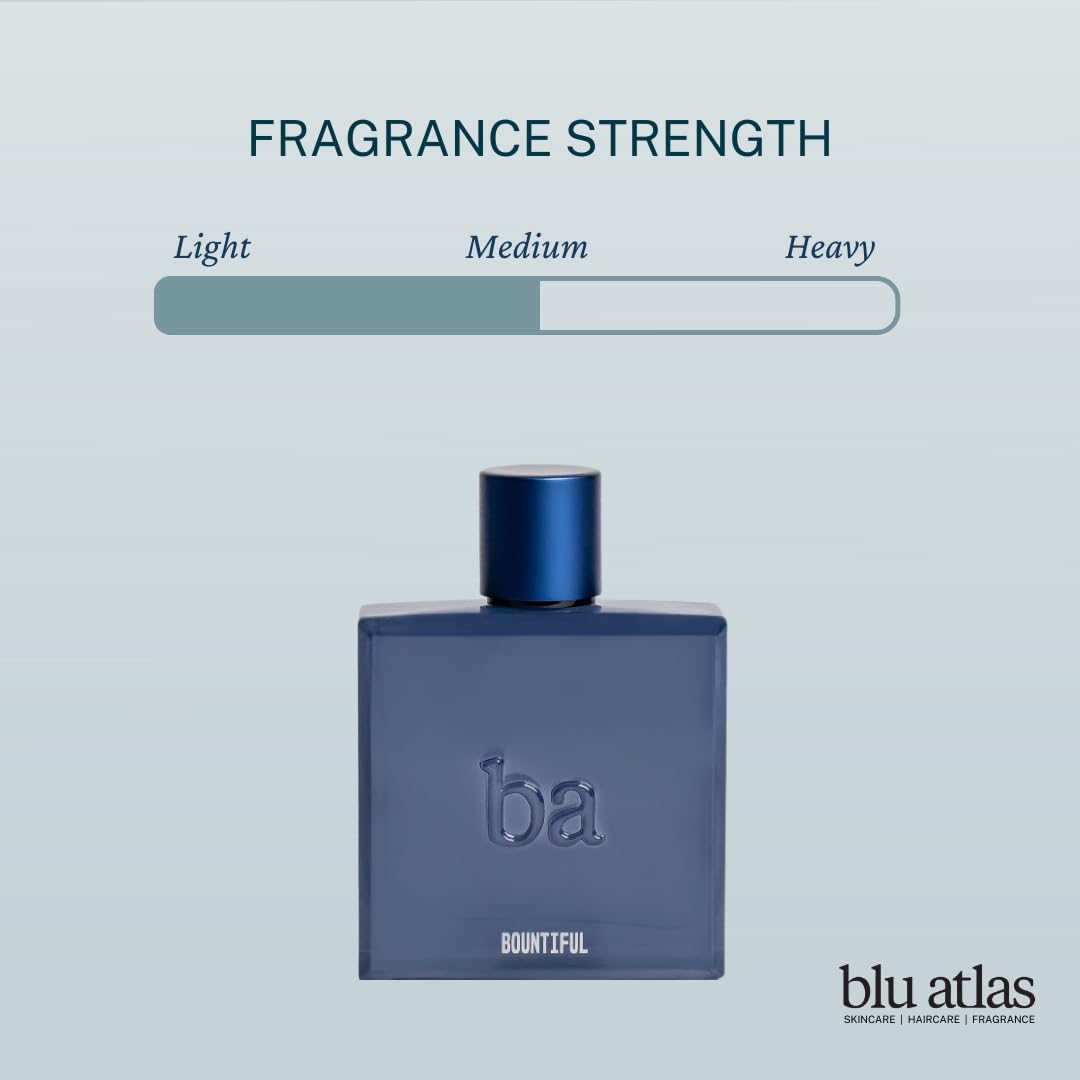 Blu Atlas Bountiful Eau de Parfum for Men – Long-Lasting Woody & Floral (100 ml)