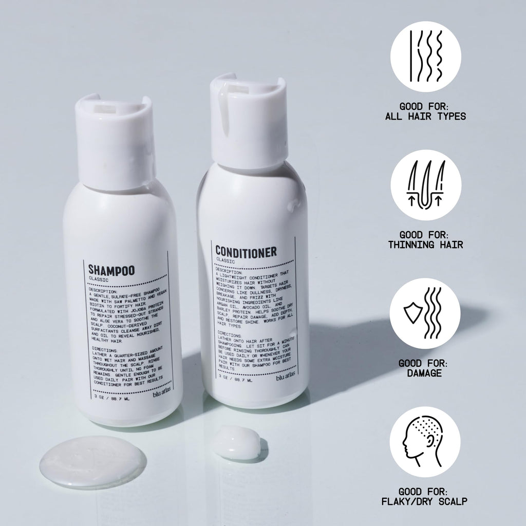 Blu Atlas Travel-Size Shampoo & Conditioner for Men – TSA 3 oz
