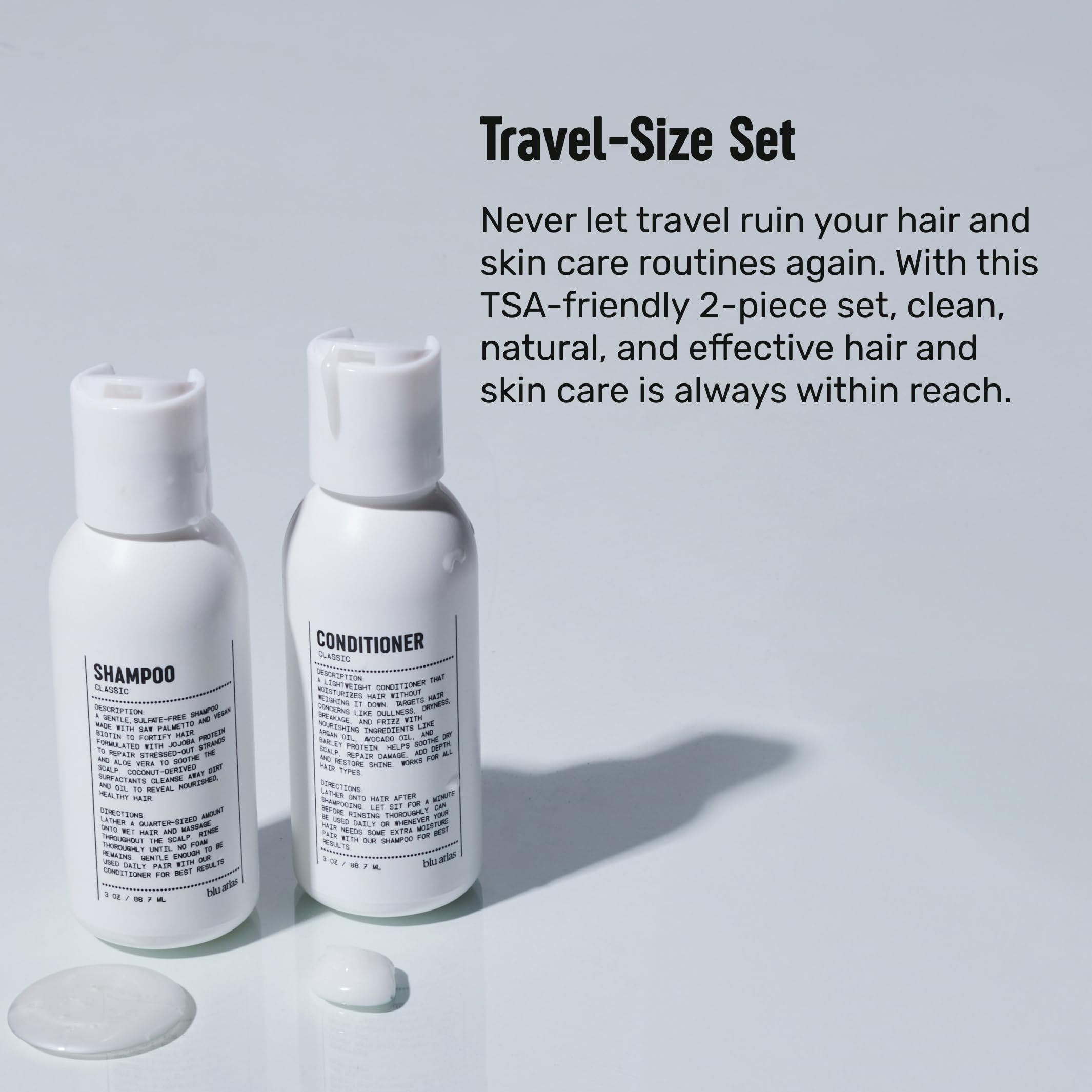 Blu Atlas Travel-Size Shampoo & Conditioner for Men – TSA 3 oz