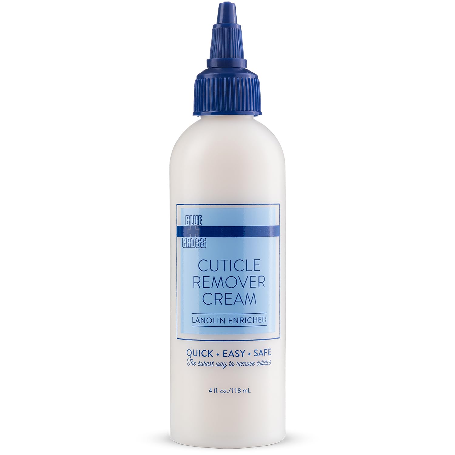 Blue Cross Cuticle Remover Cream – Dry Cuticle Softener, 4oz, Made in USA