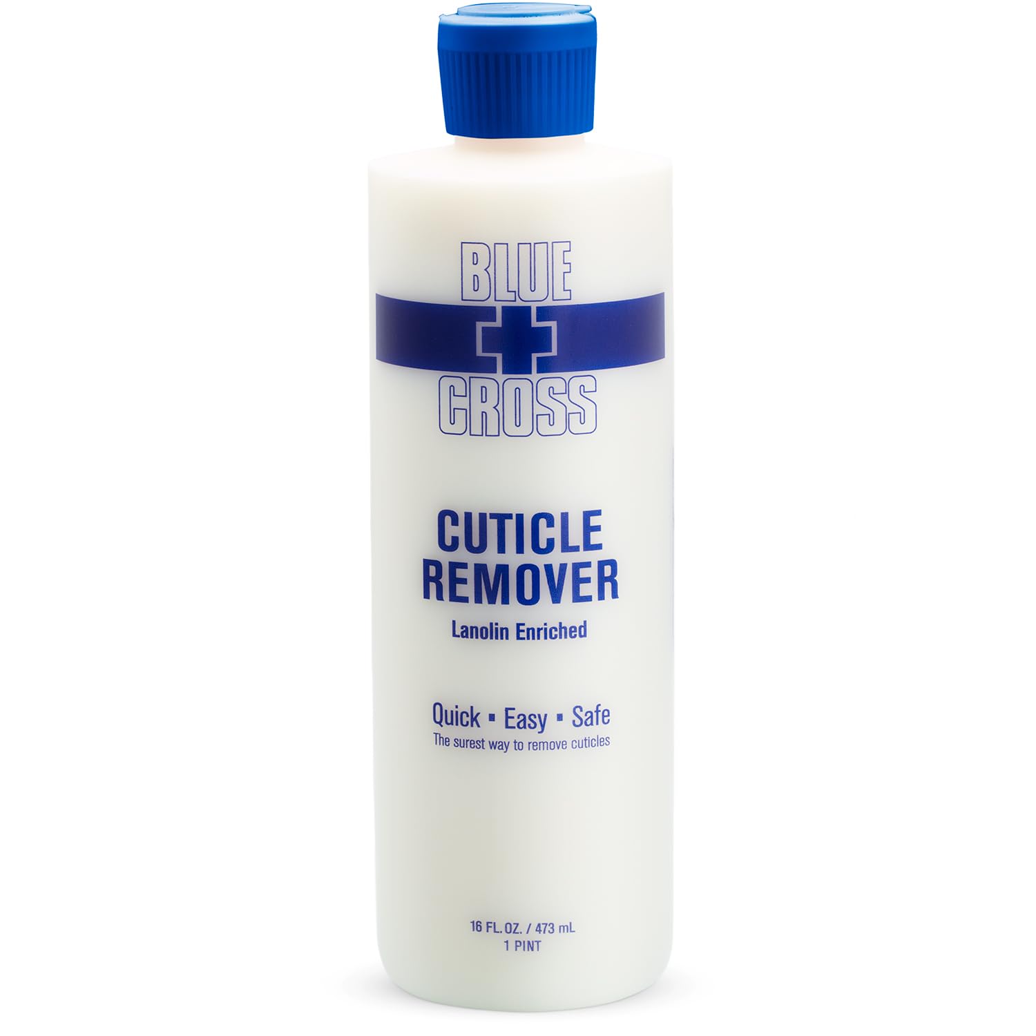 Blue Cross Cuticle Remover & Softener Liquid – Nail Care, 16oz, Made in USA