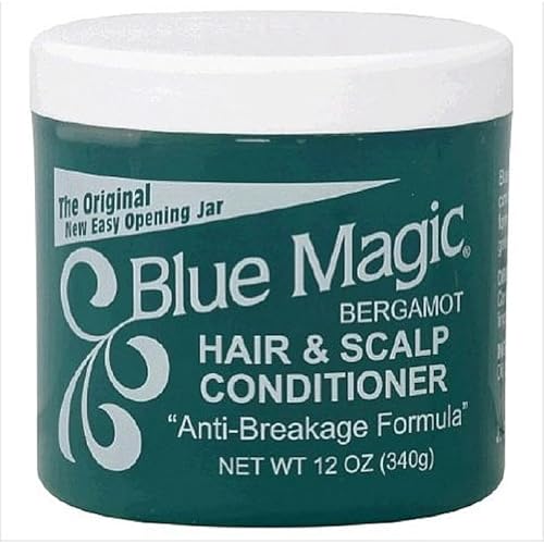 Blue Magic Bergamot Hair and Scalp Conditioner – 12 oz (Pack of 3) | Smooth, Non-Greasy Hydration