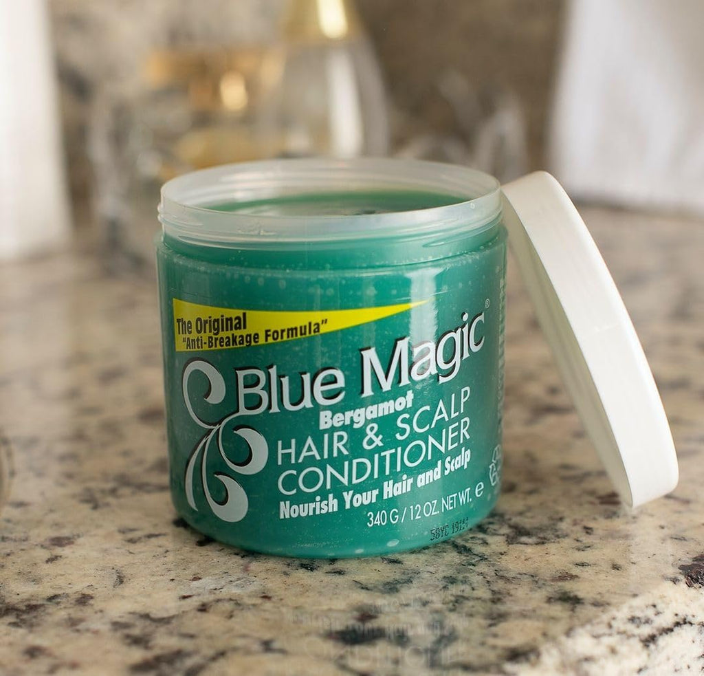 Blue Magic Bergamot Hair and Scalp Conditioner – 12 oz (Pack of 3) | Smooth, Non-Greasy Hydration