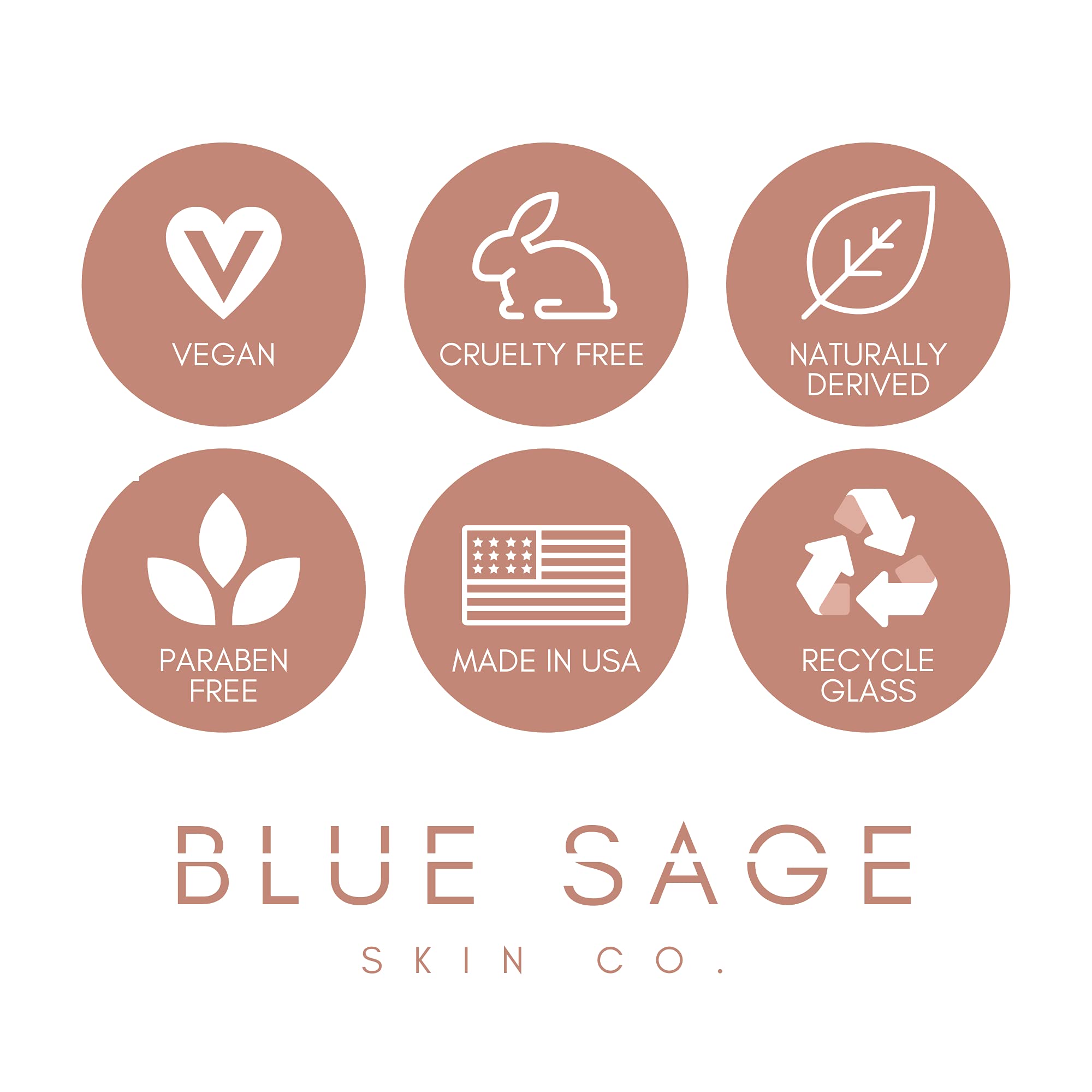 Blue Sage Vitamin C + Rosehip Glow Up Daily Facial Serum | Hydration, Brightening & Gentle Exfoliation