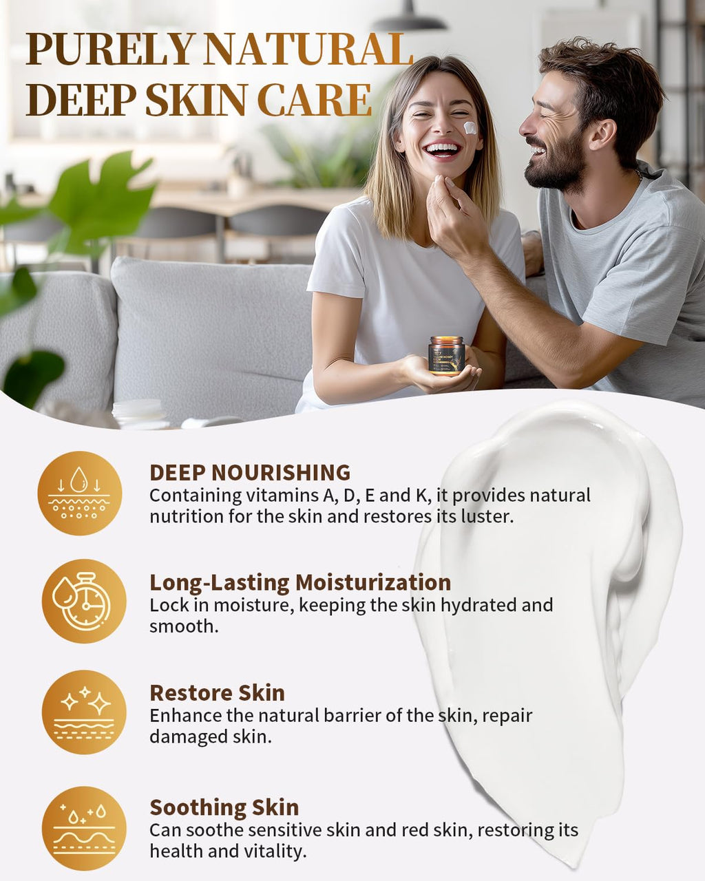 Blue Sea Sky Beef Tallow Skin Moisturizer – Handmade Whipped Tallow for Face, Hands & Body (4 oz)