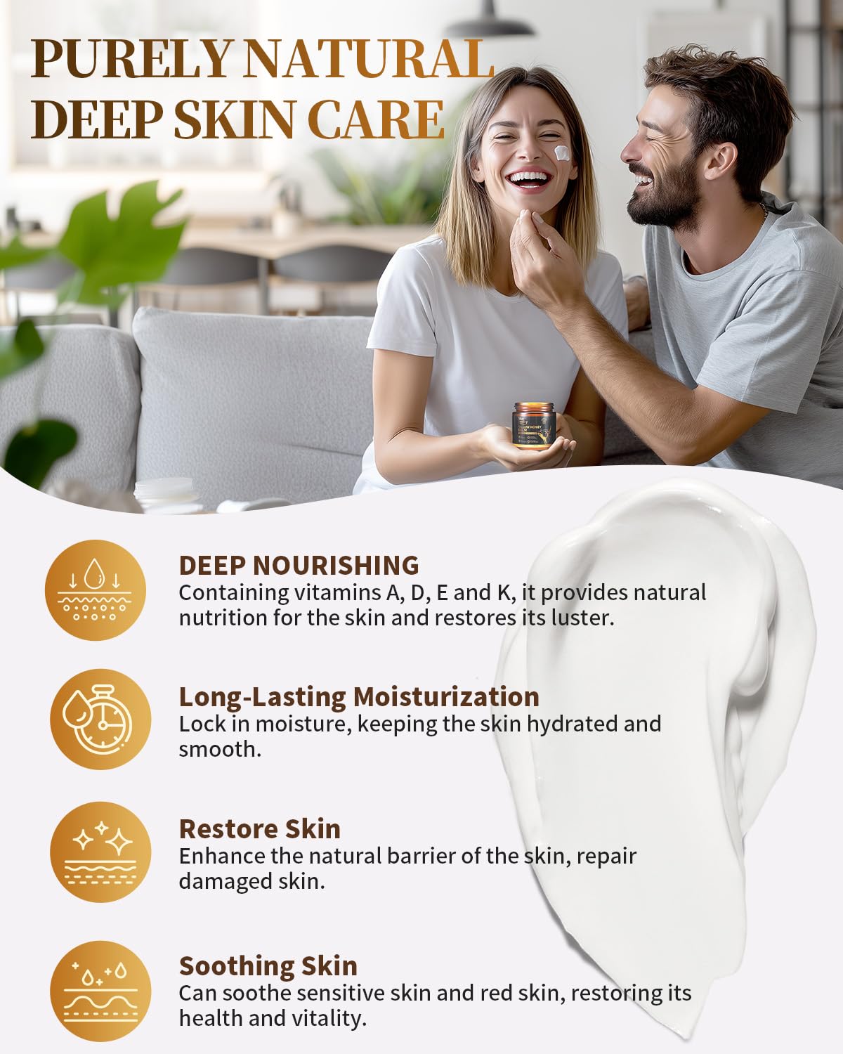 Blue Sea Sky Beef Tallow Skin Moisturizer – Handmade Whipped Tallow for Face, Hands & Body (4 oz)