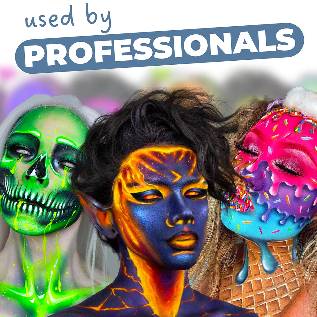 Blue Squid PRO Face Paint - White 90g / 3oz | Water-Based, Professional Face & Body Paint