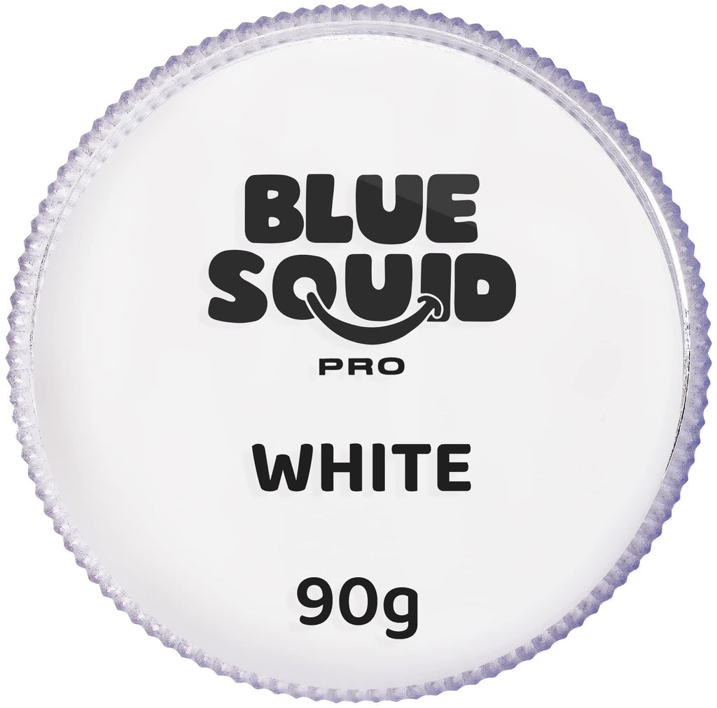 Blue Squid PRO Face Paint - White 90g / 3oz | Water-Based, Professional Face & Body Paint