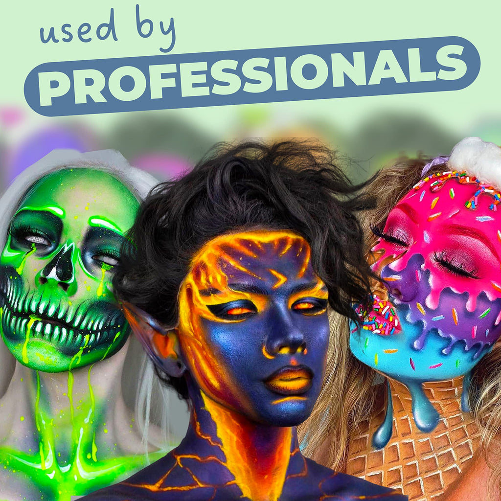 Blue Squid PRO Face Paint - Bright Green 90g / 3oz | Water-Based Professional Face & Body Paint