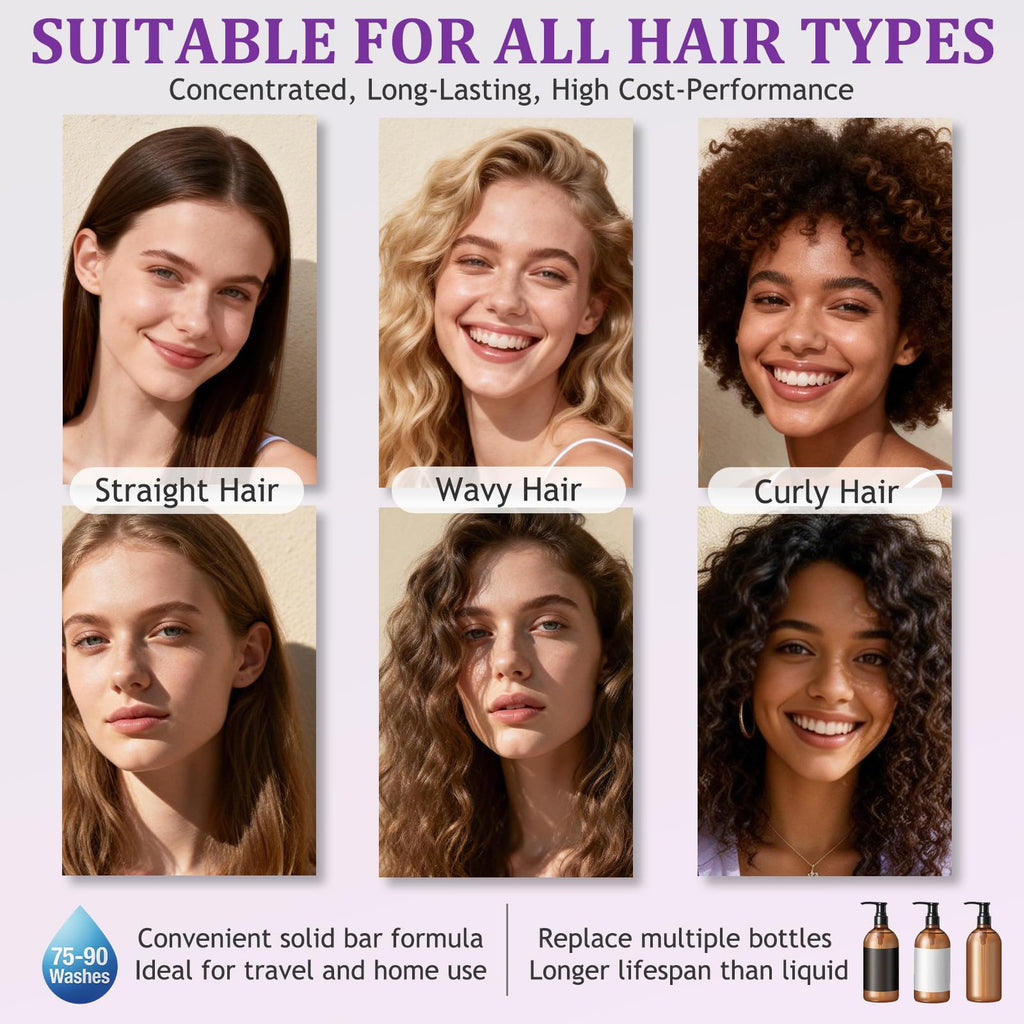 Blueberry Fields Shampoo and Conditioner Bundle Bars – Natural Blueberry Extract for Thinning Hair