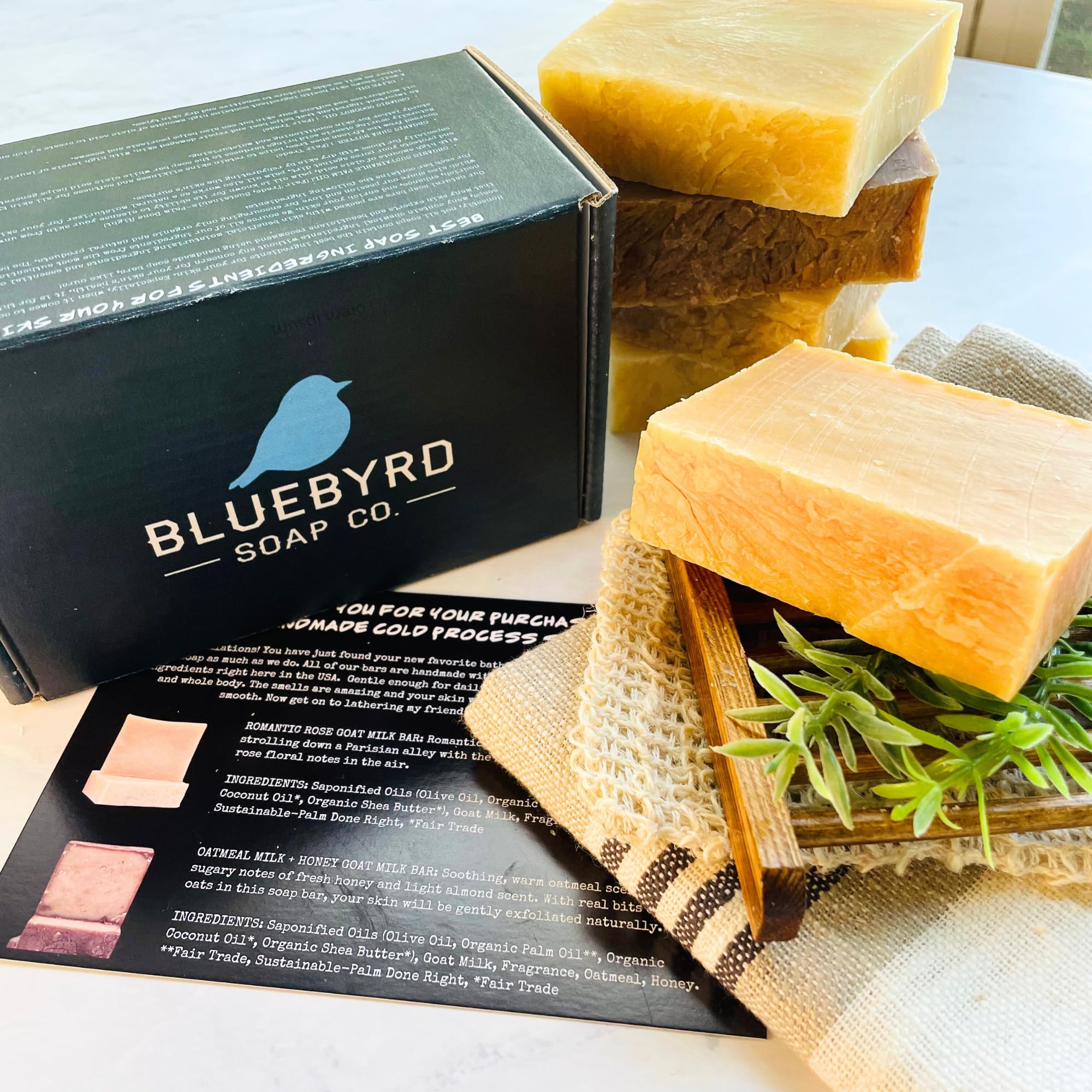Bluebyrd Soap Co. BLUBYRD Goats Milk Bars Set – 5 Handmade Natural Goat Milk Soaps