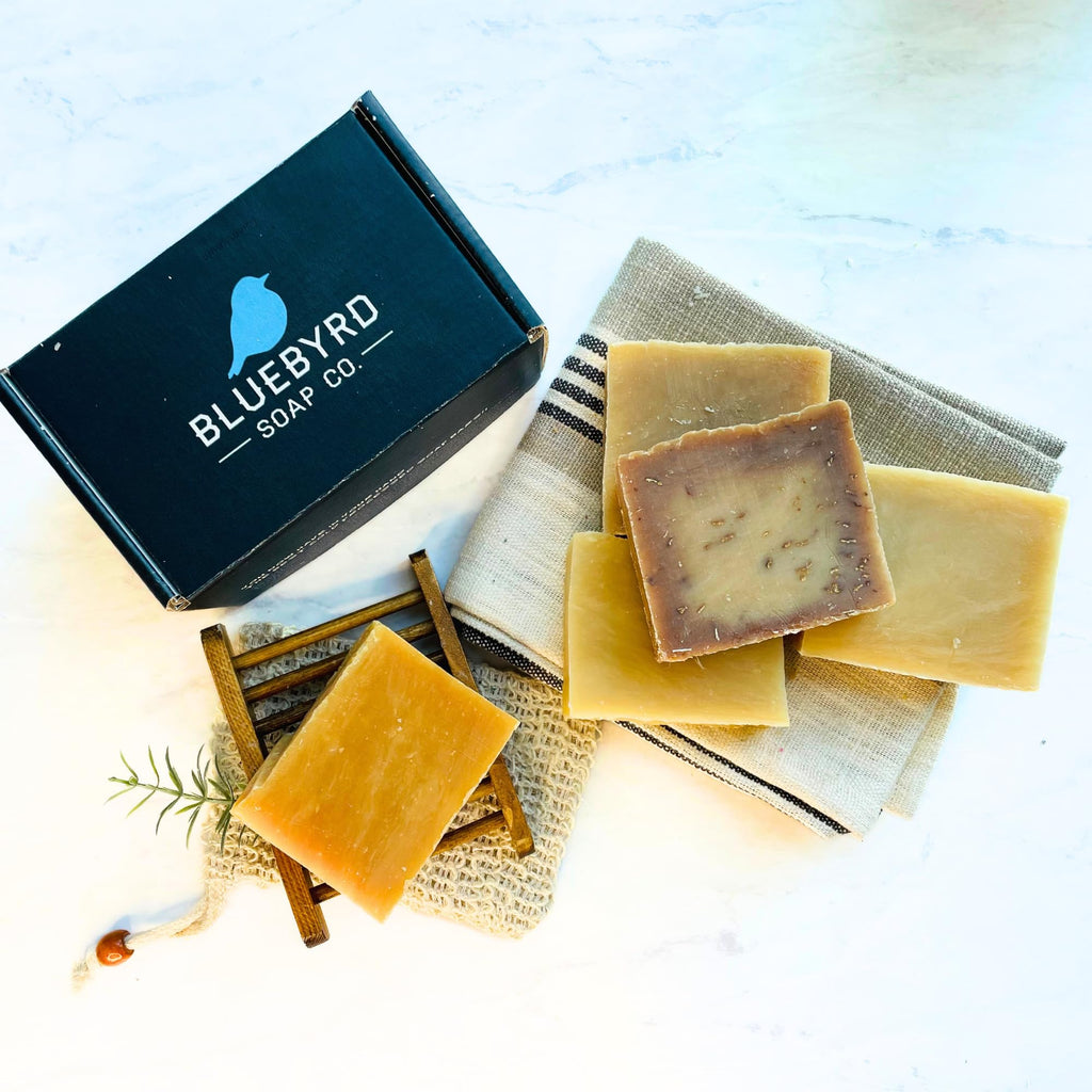 Bluebyrd Soap Co. BLUBYRD Goats Milk Bars Set – 5 Handmade Natural Goat Milk Soaps