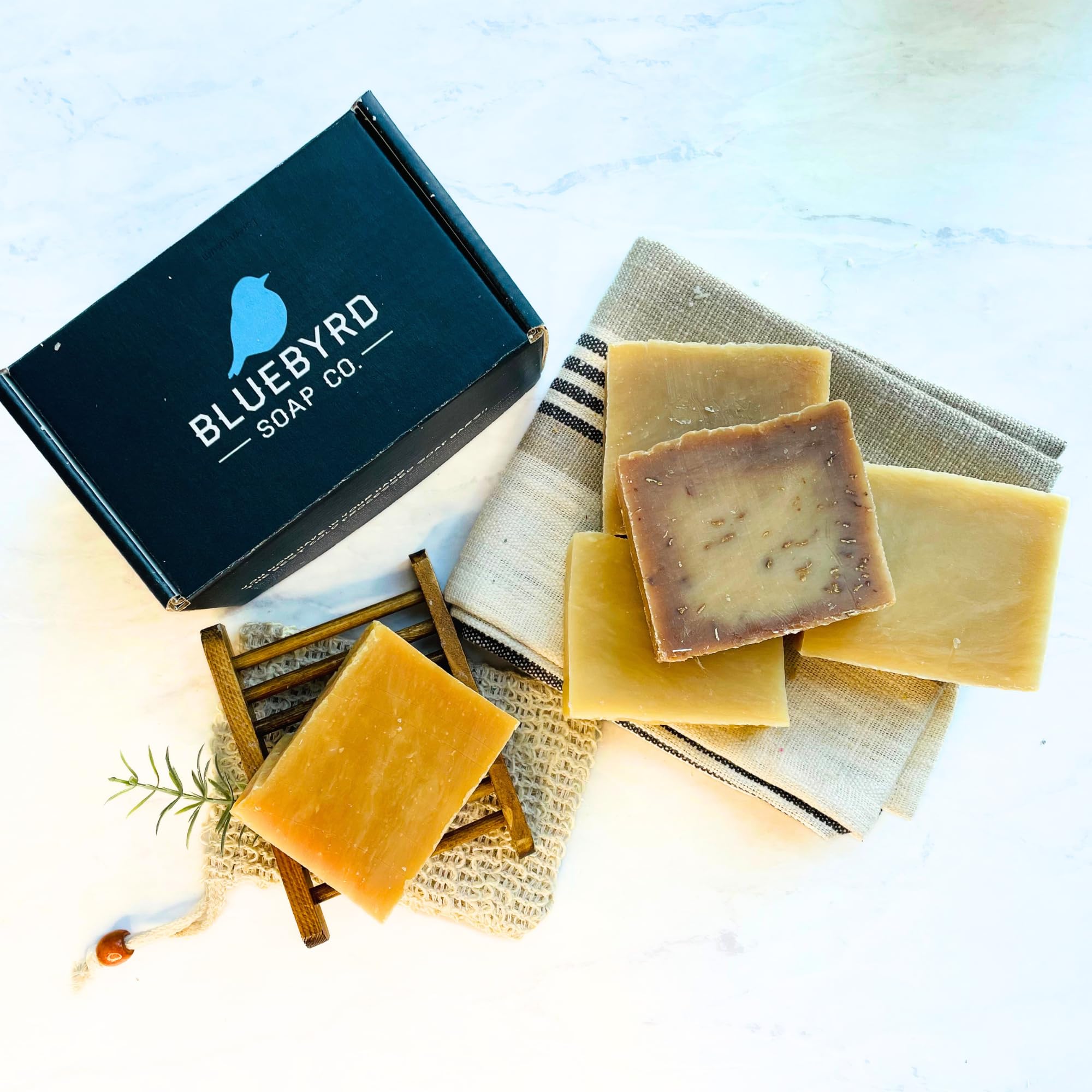 Bluebyrd Soap Co. BLUBYRD Goats Milk Bars Set – 5 Handmade Natural Goat Milk Soaps