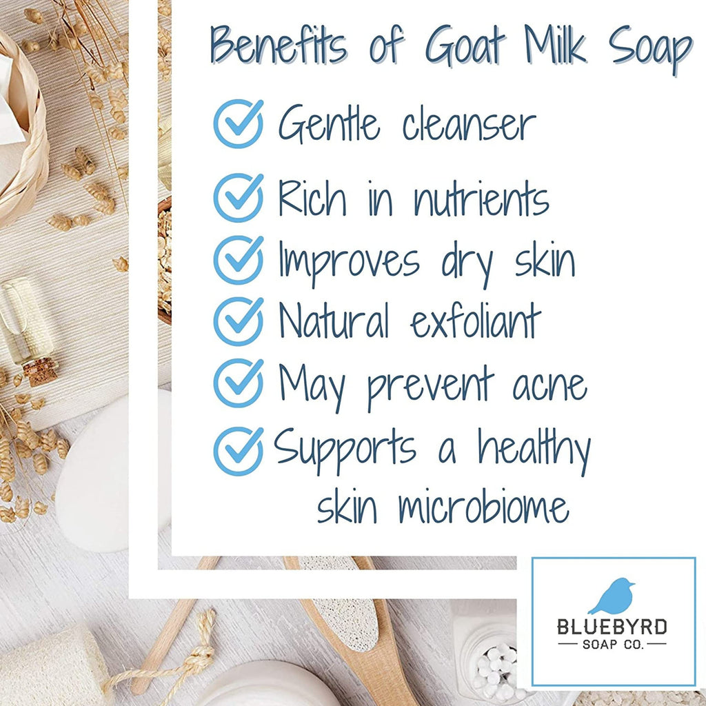 Bluebyrd Soap Co. BLUBYRD Goats Milk Bars Set – 5 Handmade Natural Goat Milk Soaps