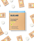 BLUELAND Foaming Hand Soap Refill Tablets – Perrine Lemon, 10-Pack | Eco-Friendly, Plastic-Free