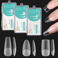 BlueZOO 3 Shapes Soft Gel Nail Tips Kit – Almond, Square, Coffin (360Pcs, 12 Sizes)