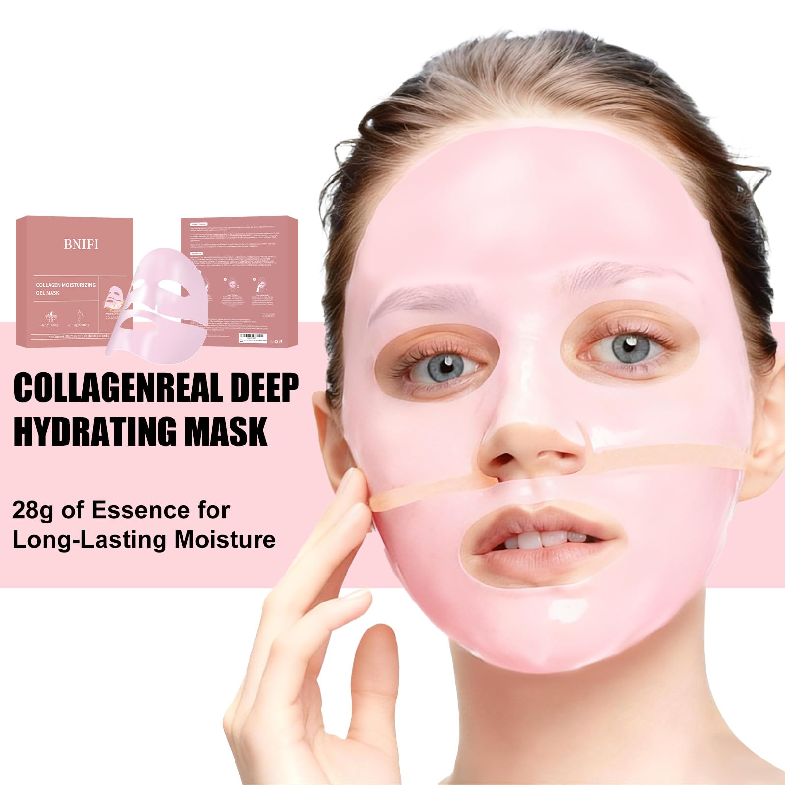 BNIFI Collagen Face Mask | Hydrating Overnight Hydrogel for Delicate Skin