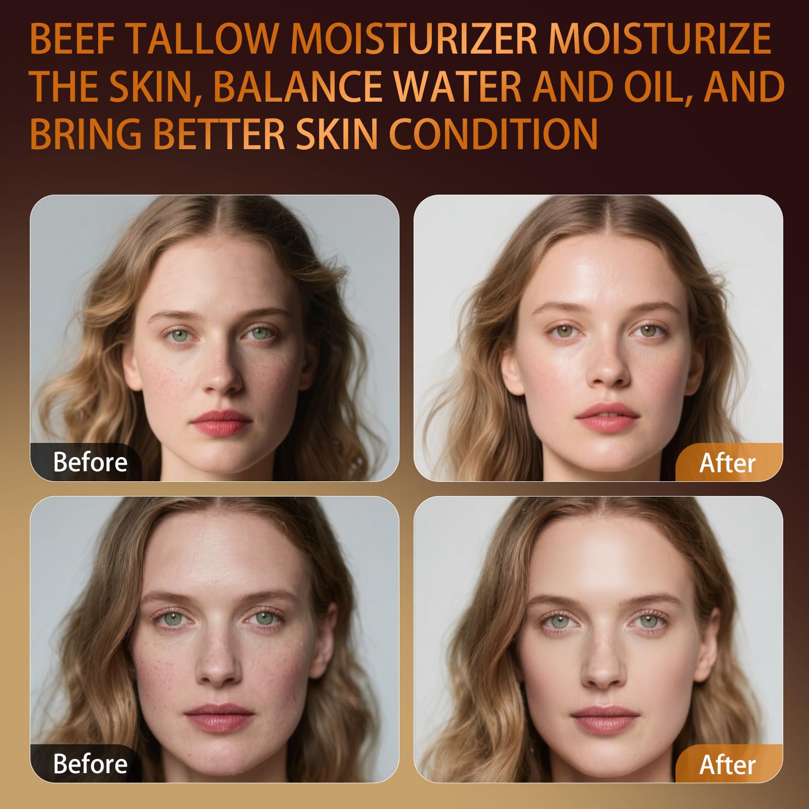 BNIFI Tallow and Honey Balm – Organic Grass-Fed Beef Tallow Moisturizer for Face & Body