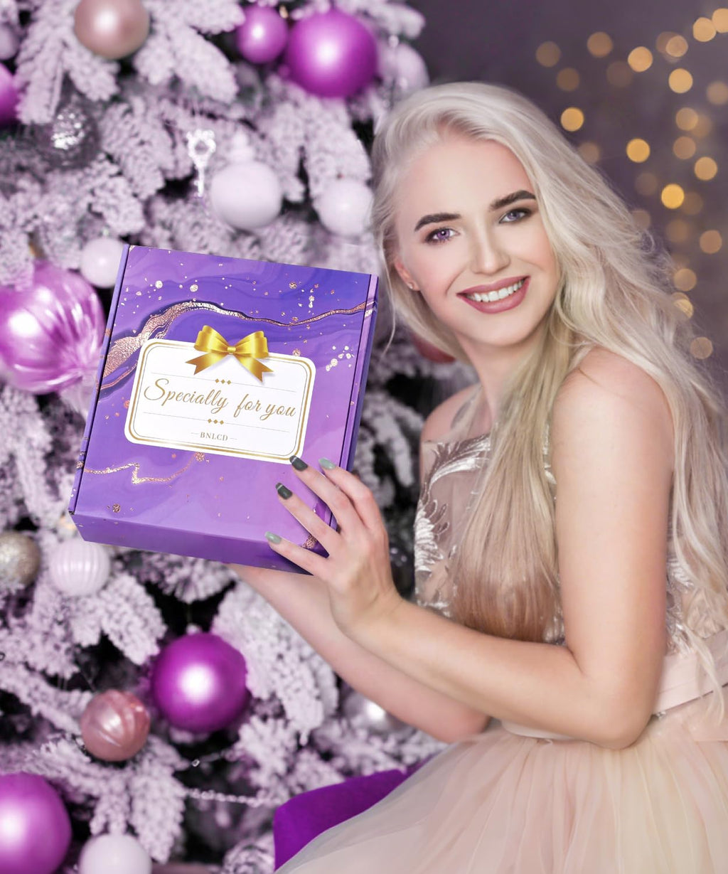 Bnlcd Luxury Lavender Bath Gift Set – 12-Piece Spa Gifts for Women | Self-Care Gifts for Mom, Wife, Girlfriend, Sister