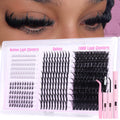 Boahankuke Lash Clusters Kit with Spikes — 380Pcs, 4 Styles, 2-in-1 Bond & Seal, Tweezers