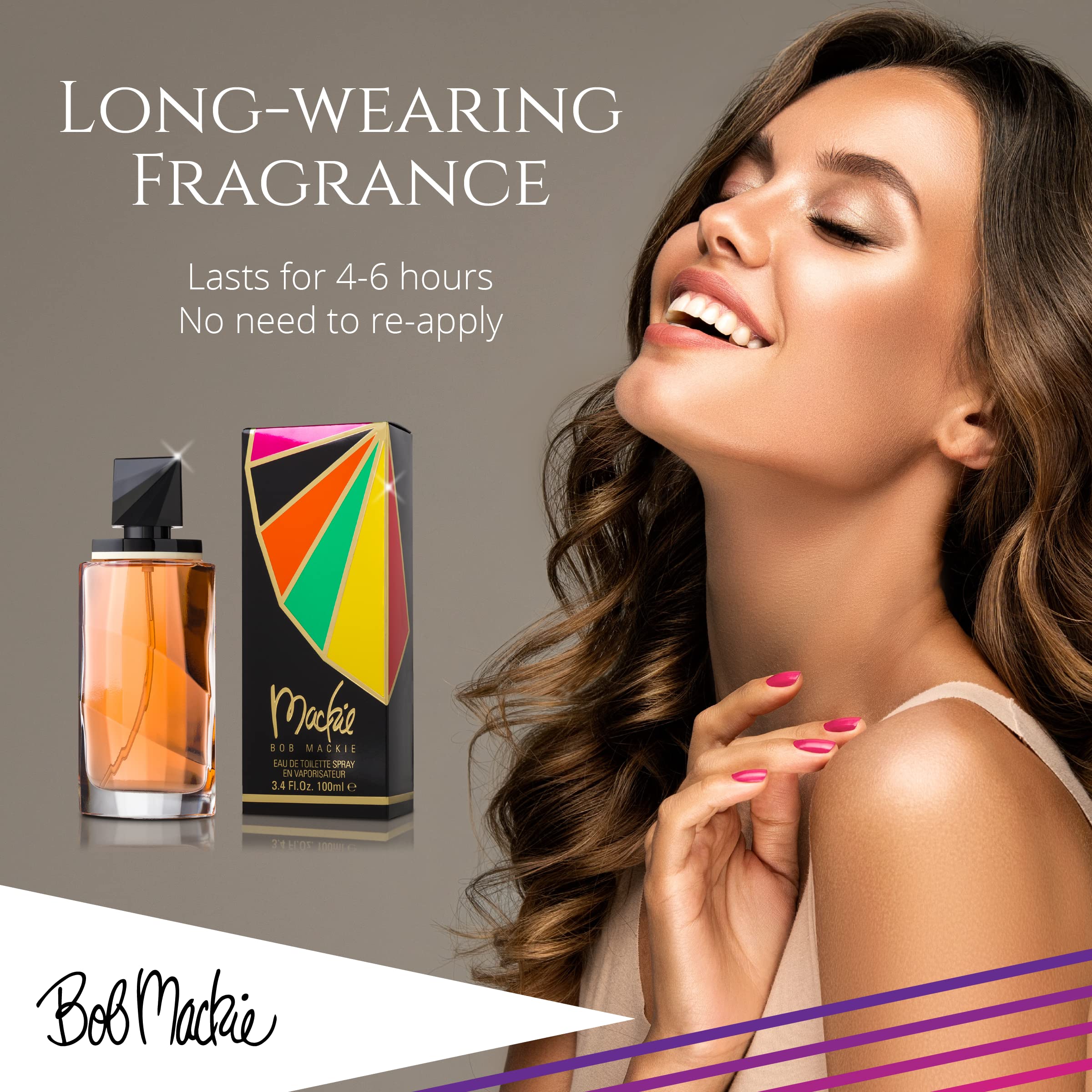 Bob Mackie Designer Feminine Fragrance | Eau de Toilette Spray 3.4 oz