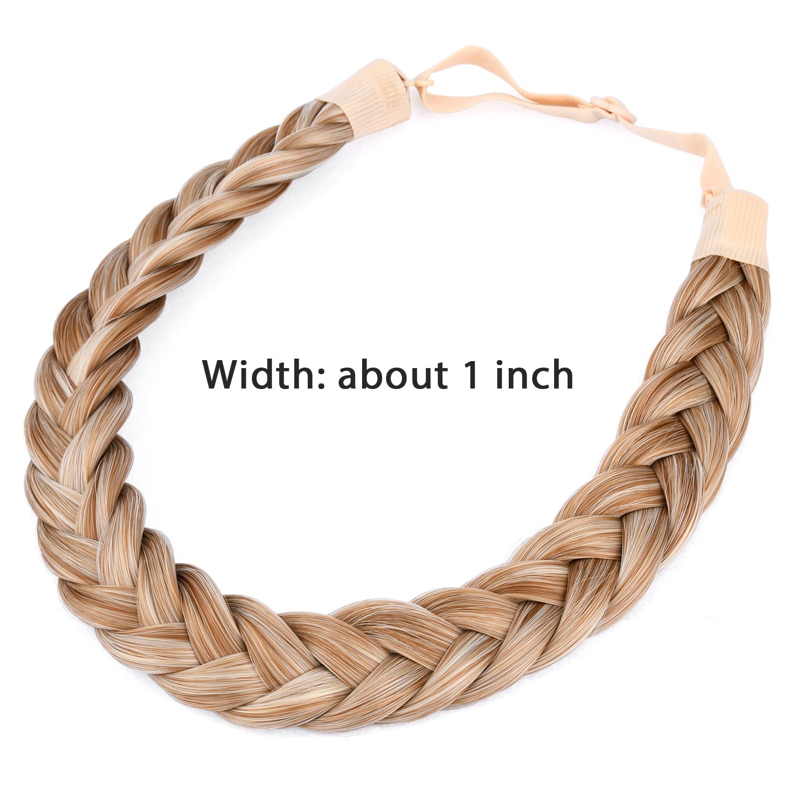 BOBIYA 2-Strand Synthetic Hair Braided Headband | Golden Blonde