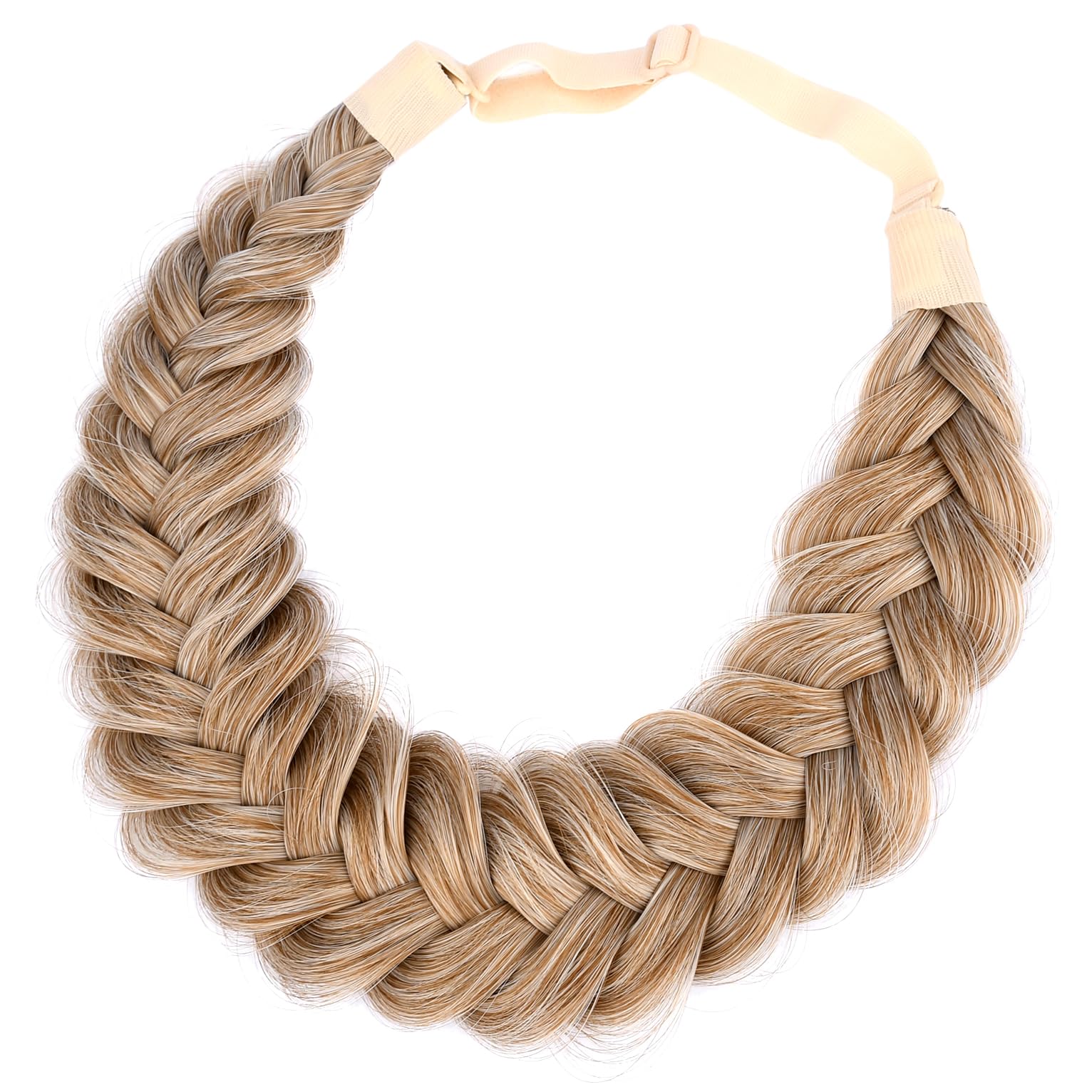BOBIYA Messy Wide 2-Strands Braided Headband – Sandy Blonde