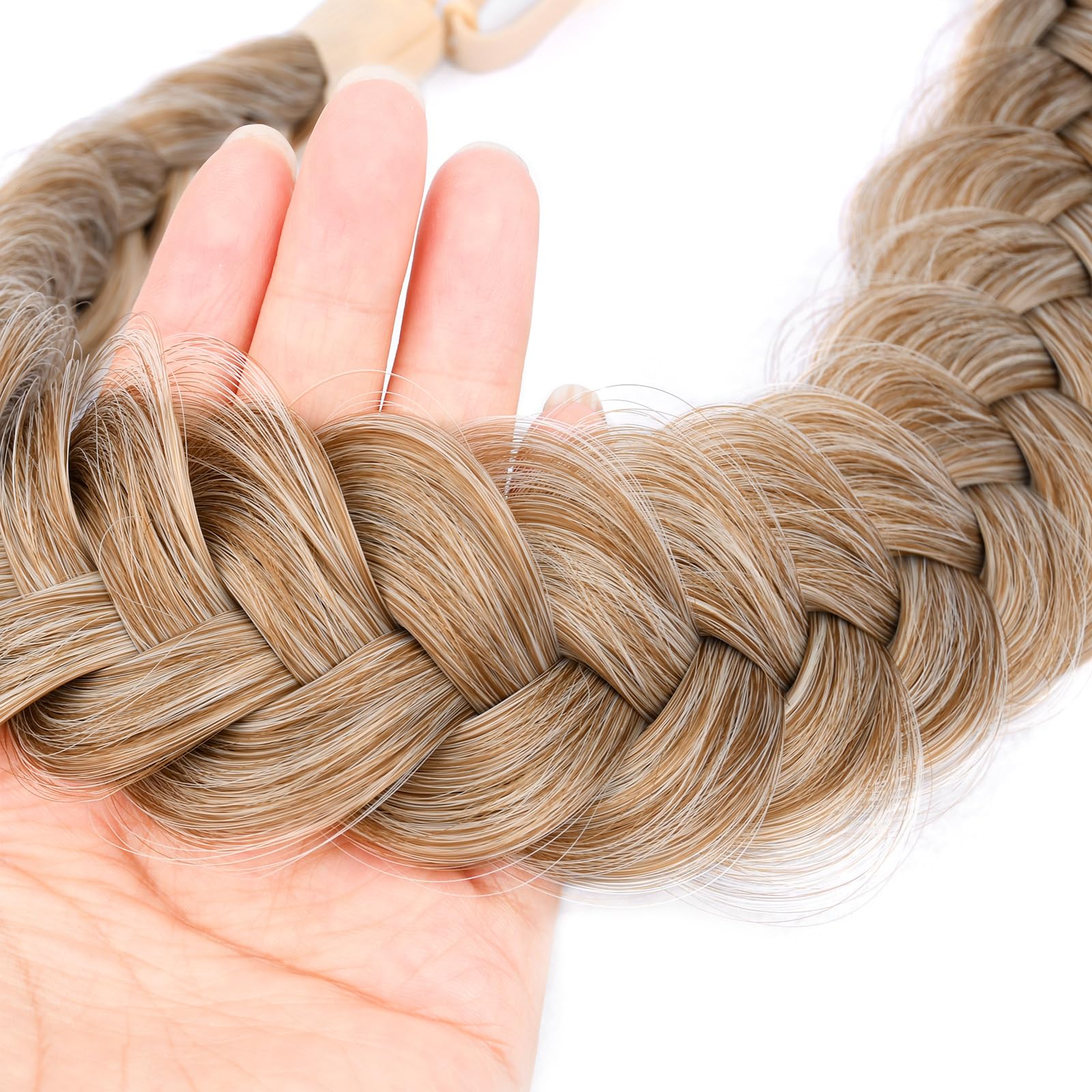 BOBIYA Messy Wide 2-Strands Braided Headband – Sandy Blonde