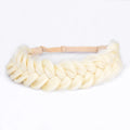 BOBIYA Platinum Messy Wide 2 Strands Synthetic Braided Headband – Adjustable Elastic Hair Accessory
