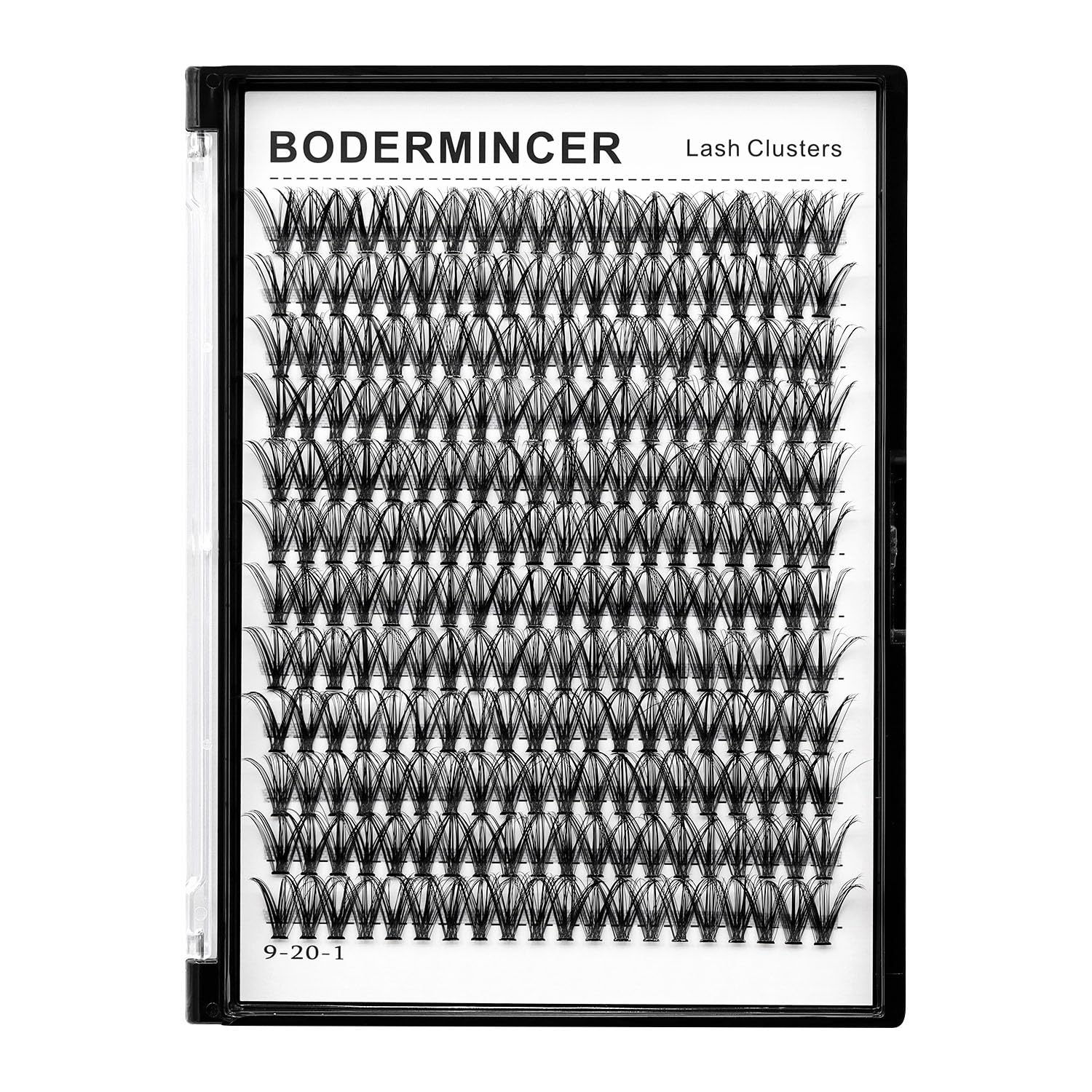 Bodermincer Black Cluster Lashes 240pcs – 20D/40D DIY Lashes, D Curl, 8–22mm