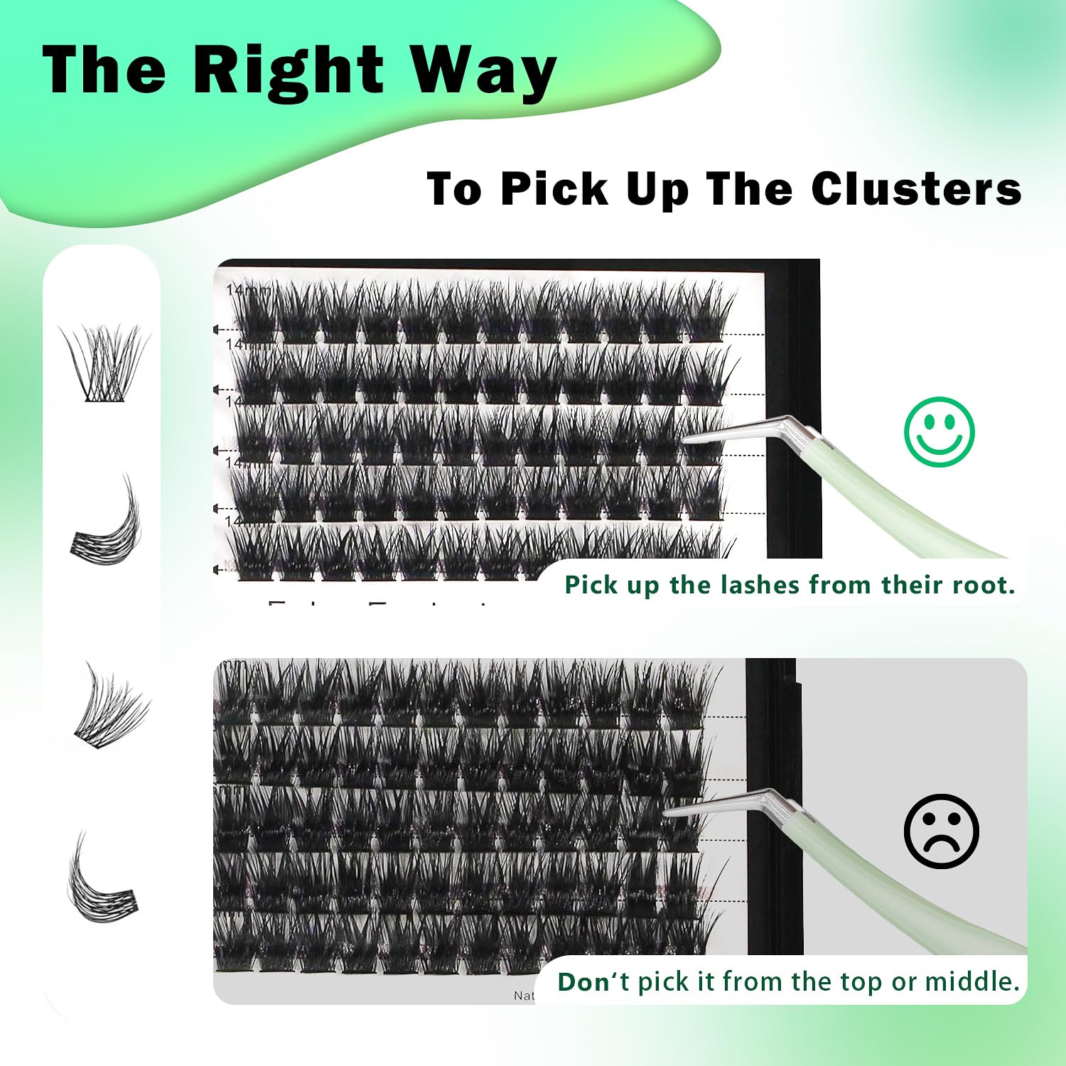 Bodermincer 120 Clusters Mixed Wide Lash Extensions – 10-16mm (D Curl)