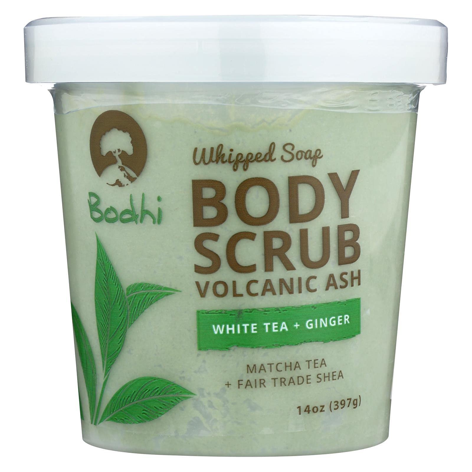 BODHI White Tea Ginger Whipped Soap — Handmade 14 oz Exfoliating Foaming Soap