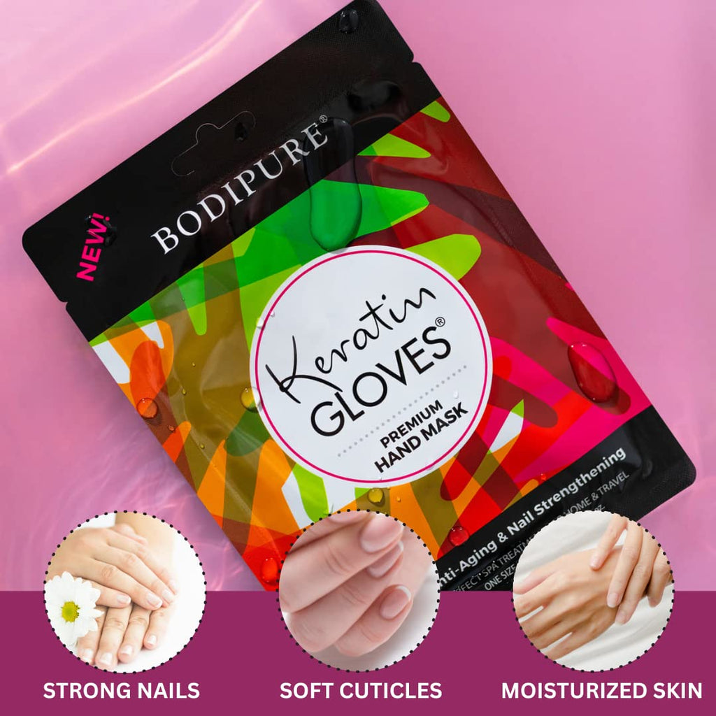 Bodipure Premium Hand Mask Keratin Gloves | Spa-Quality Hydration for Dry Hands