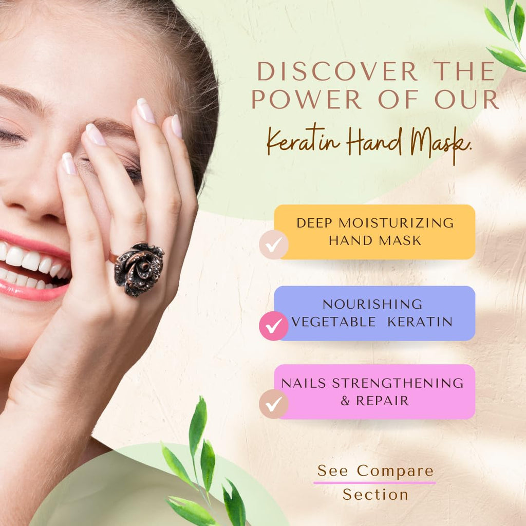 Bodipure Premium Hand Mask Keratin Gloves | Spa-Quality Hydration for Dry Hands